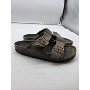 Birkenstock Arizona Shoes Mens Size 6 Womens 8 Leather Sandals Cork Footbed